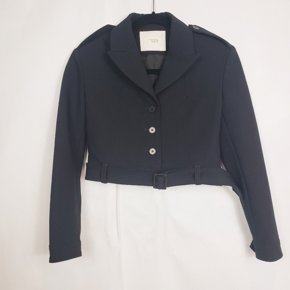 Maje Via cropped military style jacket - Picture 3 of 11